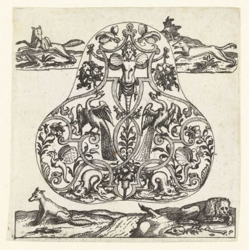 Pendant with a winged herm flanked by two peacocks