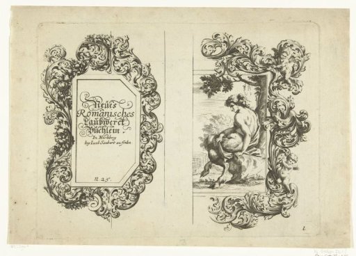Title page and half frame around a female figure