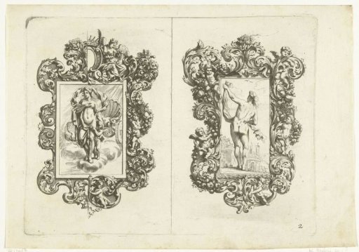List with Venus and Cupid and list with a nude woman