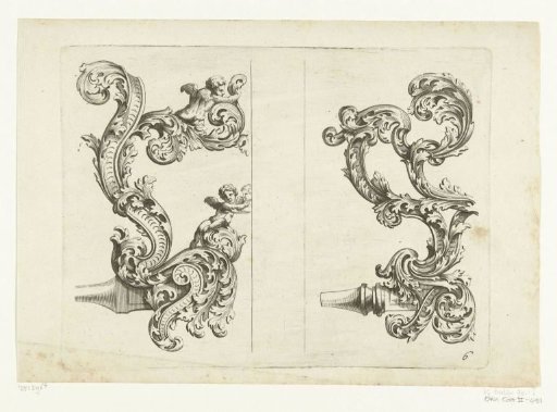 Two rear frames for a carriage