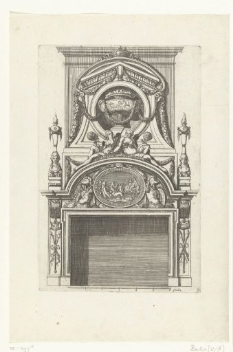 Lower panel with vase in niche