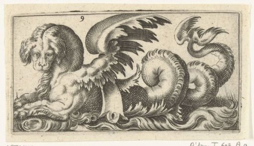 Winged seal with a kind of saddle on its back