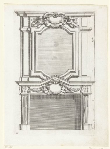 Lower section, shaft decorated with a mirror