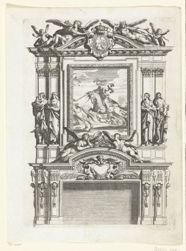 Lower section, shaft decorated with a knight on horseback