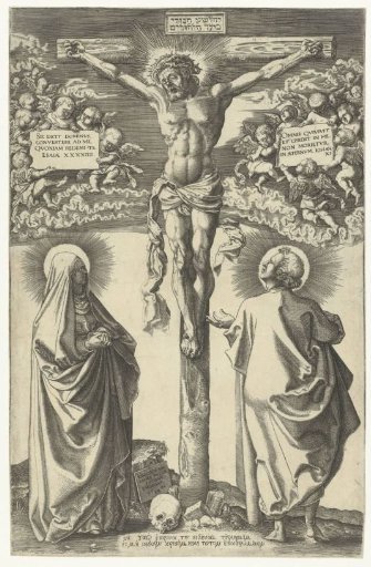 Christ on the Cross between Mary and John