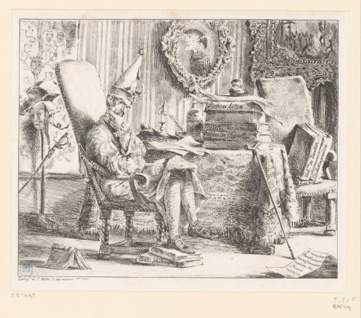 Caricature of a scholar
