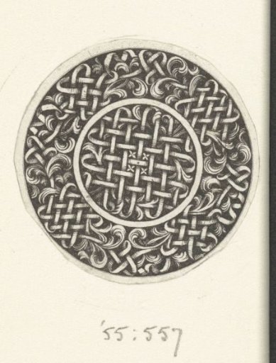 Medallion with interlaced work