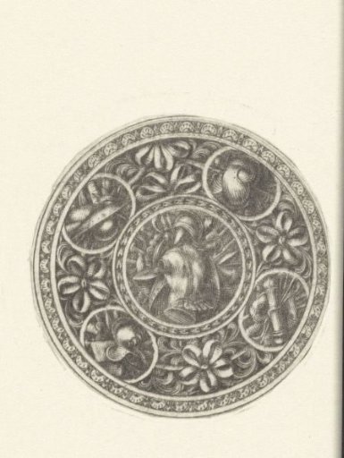 Medallion with armorial trophies