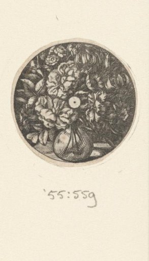 Medallion with a flower vase