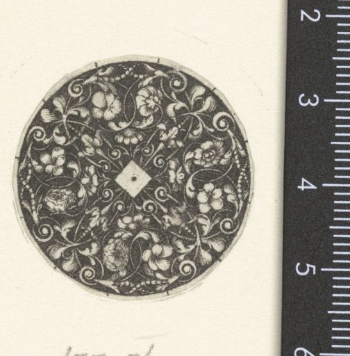 Medallion with vines and flowers