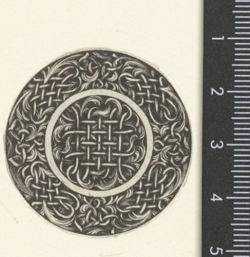 Medallion with interlaced work