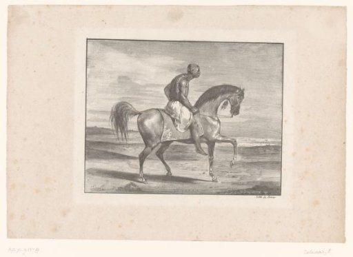 Man on horseback in the desert