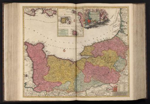 Map of Normandy with Guernsey and Jersey