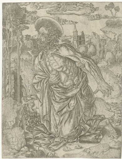 Saint Jerome doing penance in the desert
