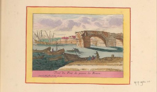 View of a bridge over the Seine in Rouen