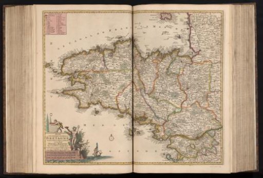 Map of Brittany and surrounding areas