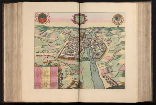 View of Angers in bird's-eye perspective