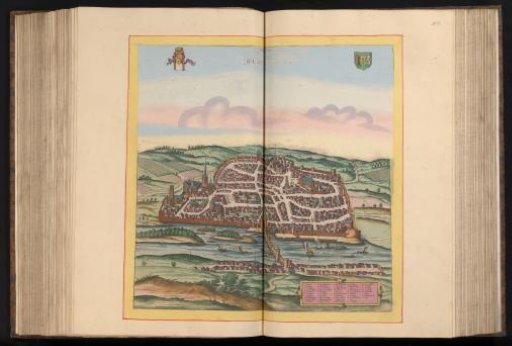 View of Blois in bird's-eye perspective