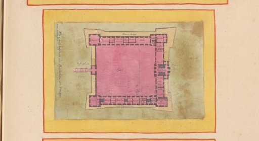Map of the castle of Richelieu