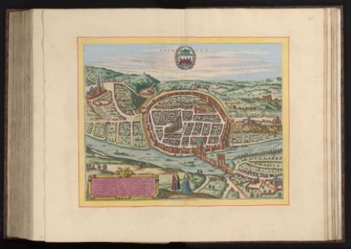 Bird's-eye view plan of Saintes