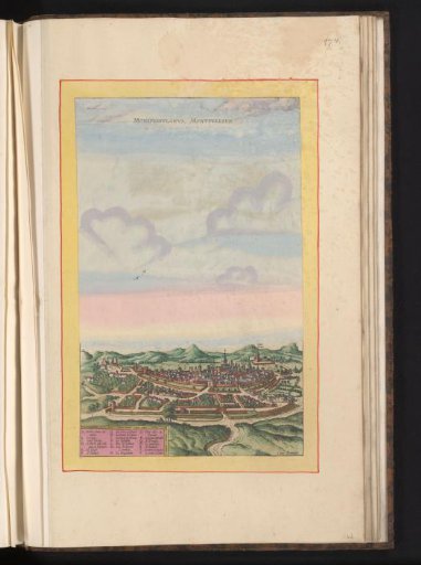 View of Montpellier in bird's-eye perspective