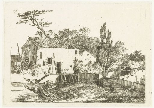 Country road to a house by the water