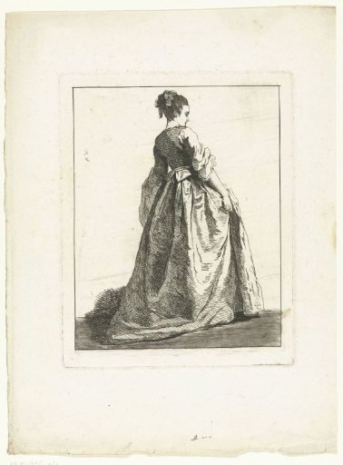 Young Woman Seen from Behind