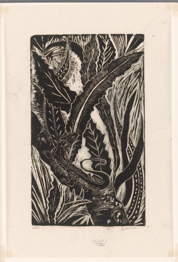 Lizard on a tree trunk