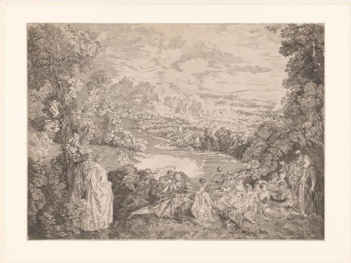 Elegant company in a landscape