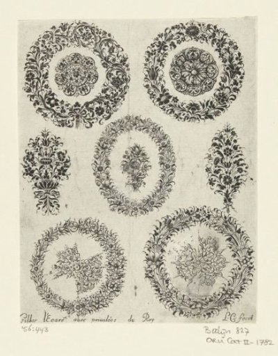 Five borders and two bouquets