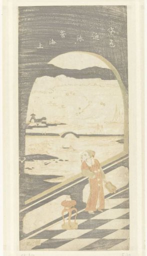 Chinese Poet Looking Out Over a Water Landscape