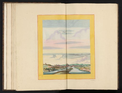 View of Amiens in bird's-eye perspective