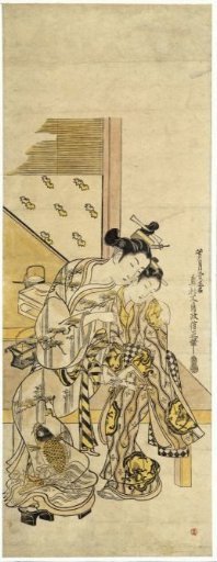 Courtesan Whispering to Her Kamuro