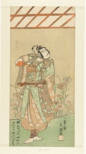 Actor Ichikawa Yaozo II in the Role of Soga no Goro with Fox Trap