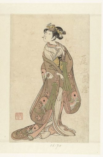 Actor Onoe Tamizo I in a female role
