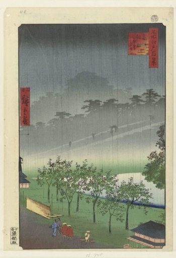 Evening Rain in the Paulownia Grove at Akasaka