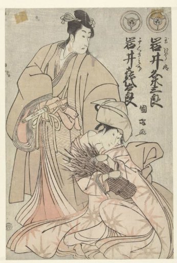 Double portrait of Iwai Kumesaburo and Iwai Kiyotaro