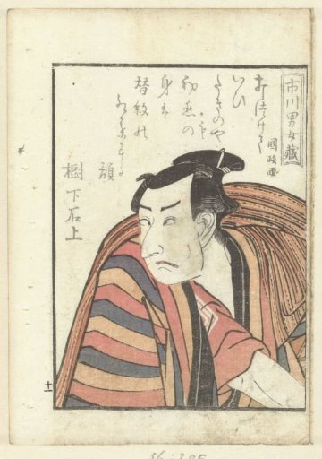 Sheet from the book Haiju raku Hotsu (Actors of Yedo) 1799
