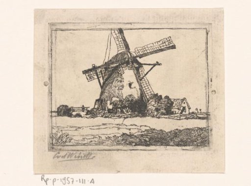 Mill in a meadow