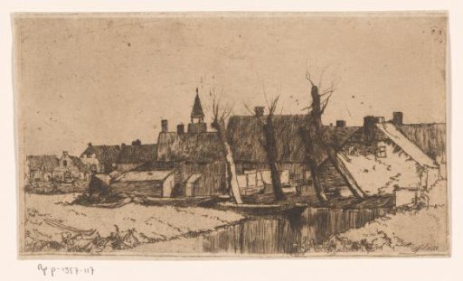 Village on a canal