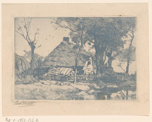 Farmhouse by a Pond