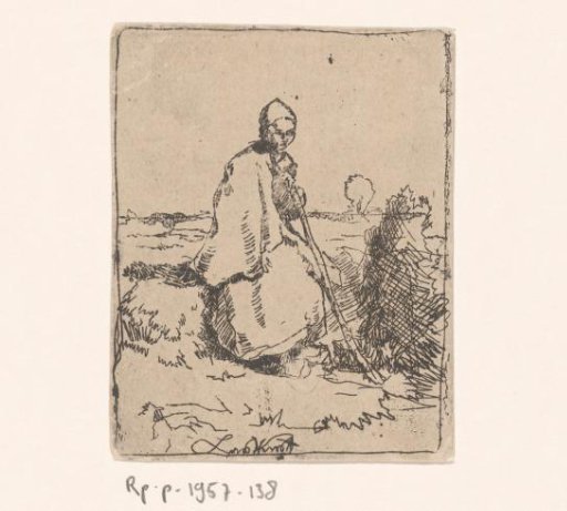 Seated Shepherdess