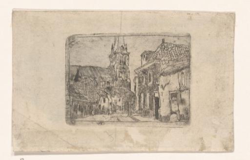 Village Street with Church