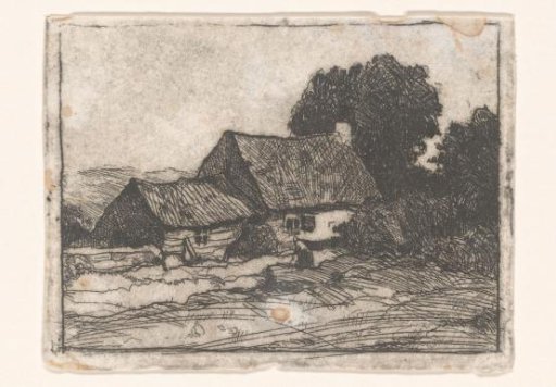 Farmhouse in a Hilly Landscape