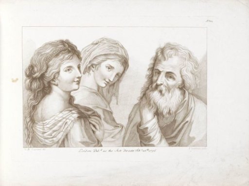 Two Young Women and an Old Man