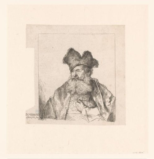 Old man with a divided fur cap