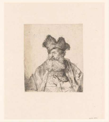 Old man with a divided fur cap