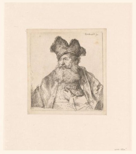 Old man with a divided fur cap