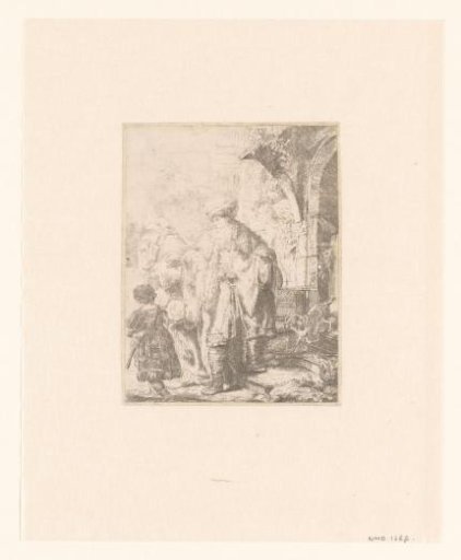 Abraham casting out Hagar and Ishmael