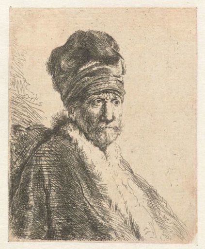Bust of a man wearing a high cap, three-quarters right: the artist's father (?)